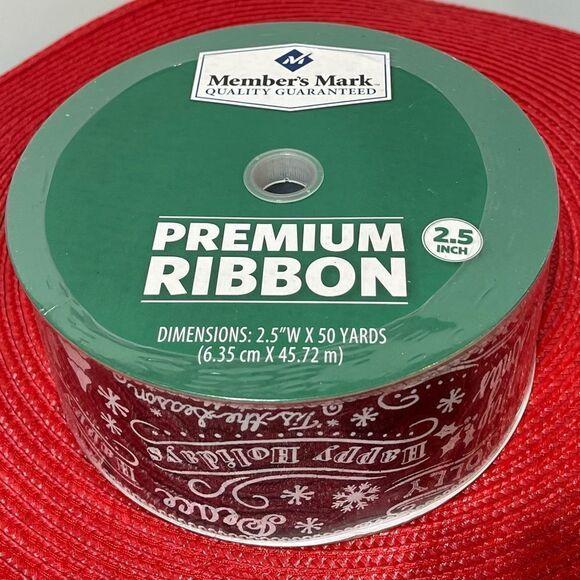 Members Mark Wired Ribbon Black and White 50 yards NWT - Picture 5 of 5